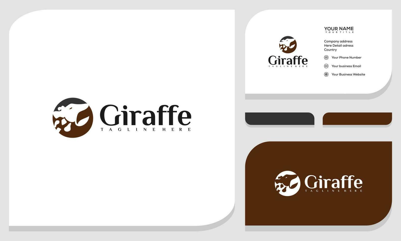 Giraffe Minimalist logo letter G Icon Design vector