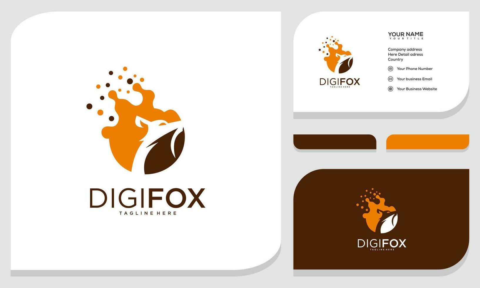 Fox Logo Design. fox head with globe combination. usable for technology and company logo vector