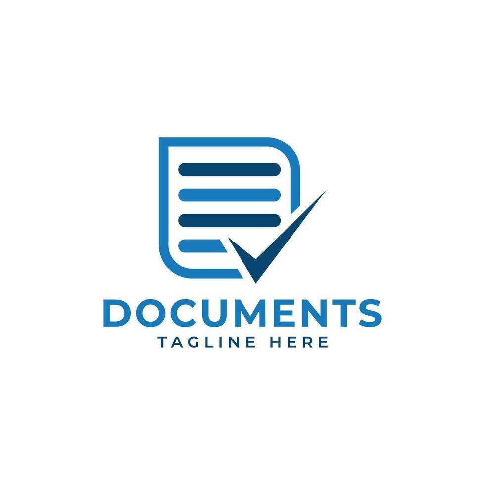 Documents modern creative logo design vector