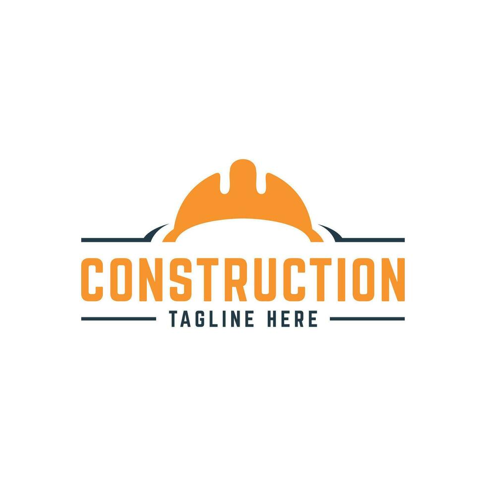 Construction creative modern wordmark sign logo design vector