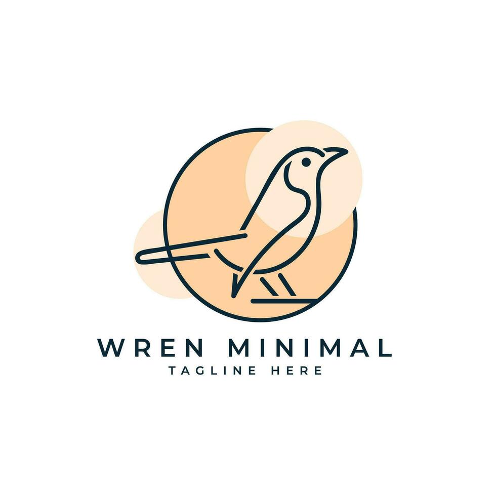 Wren Birds Creative Modern simple Logo design concept vector