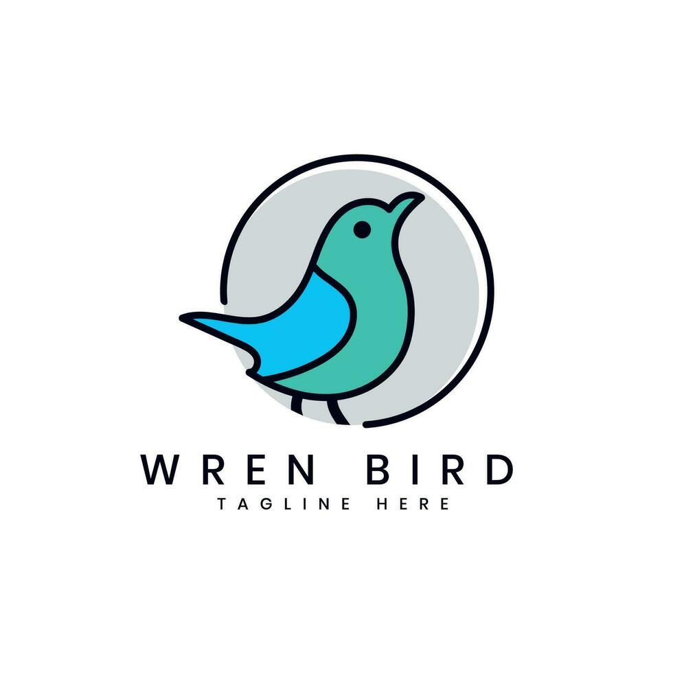Wren Birds Creative Modern simple Logo design concept vector
