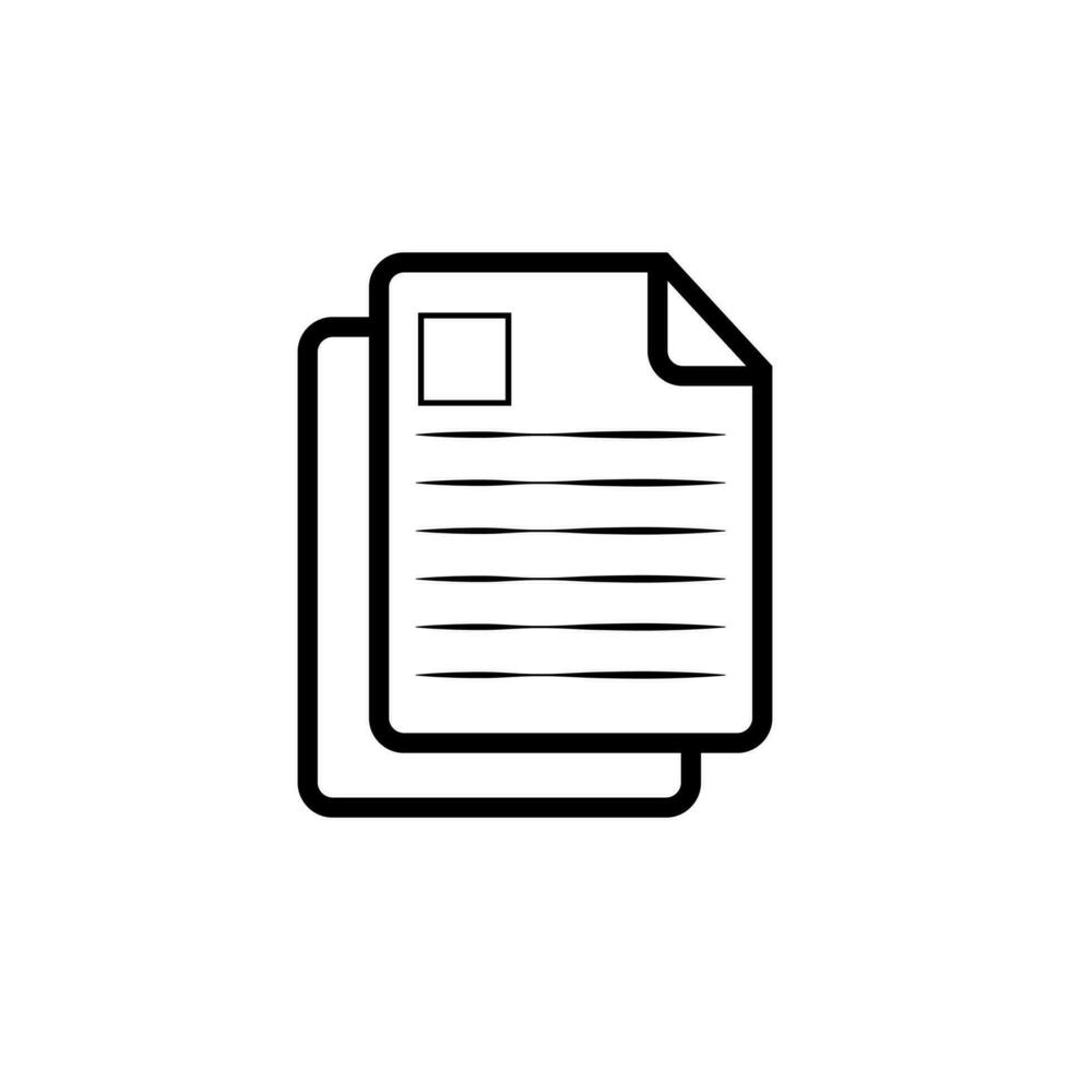 Document vector file icons. Paper documents icons, signs. Clipboard, checklist, report, survey or agreement editable stroke outline icon. vector design.