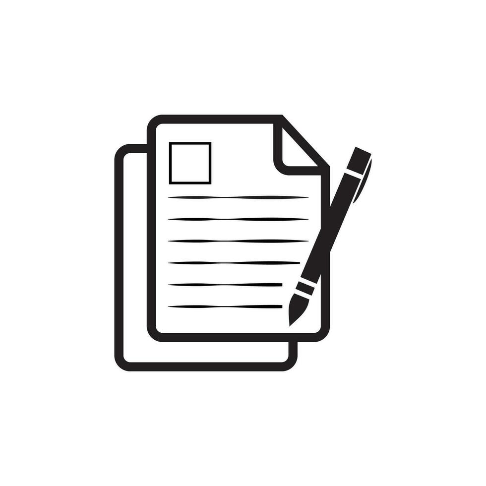 Document vector file icons. Paper documents icons, signs. Clipboard, checklist, report, survey or agreement editable stroke outline icon. vector design.