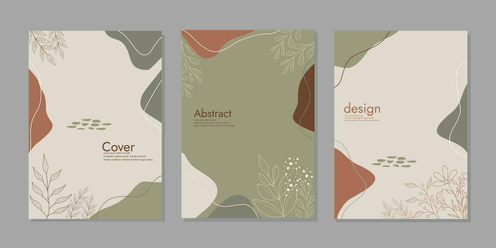 Cover design and annual report cover template A4 size for  notebooks, school books, diaries, planners, brochures, books, catalogs. beauty botanical abstract background vector