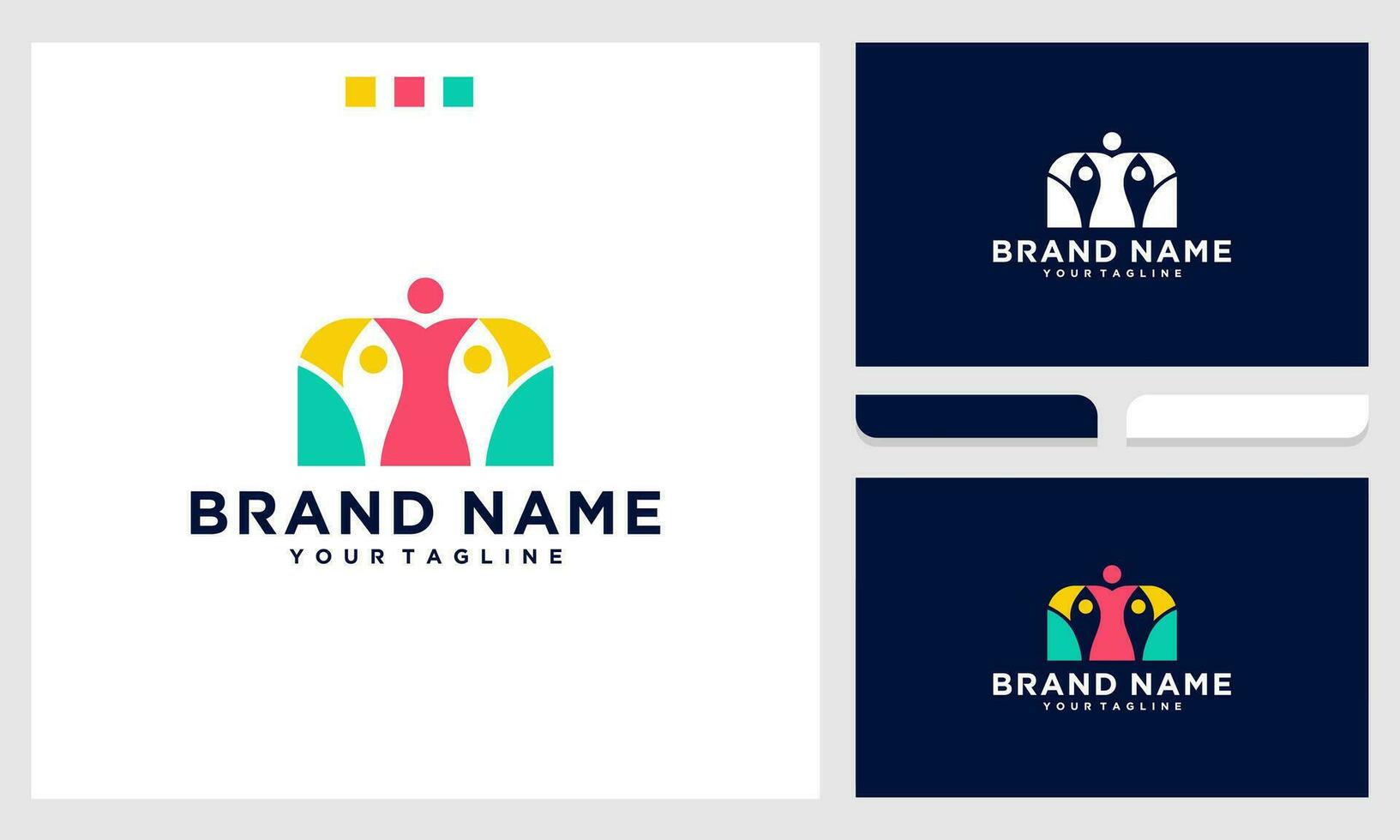 people family together human unity combination in colorful design vector editable
