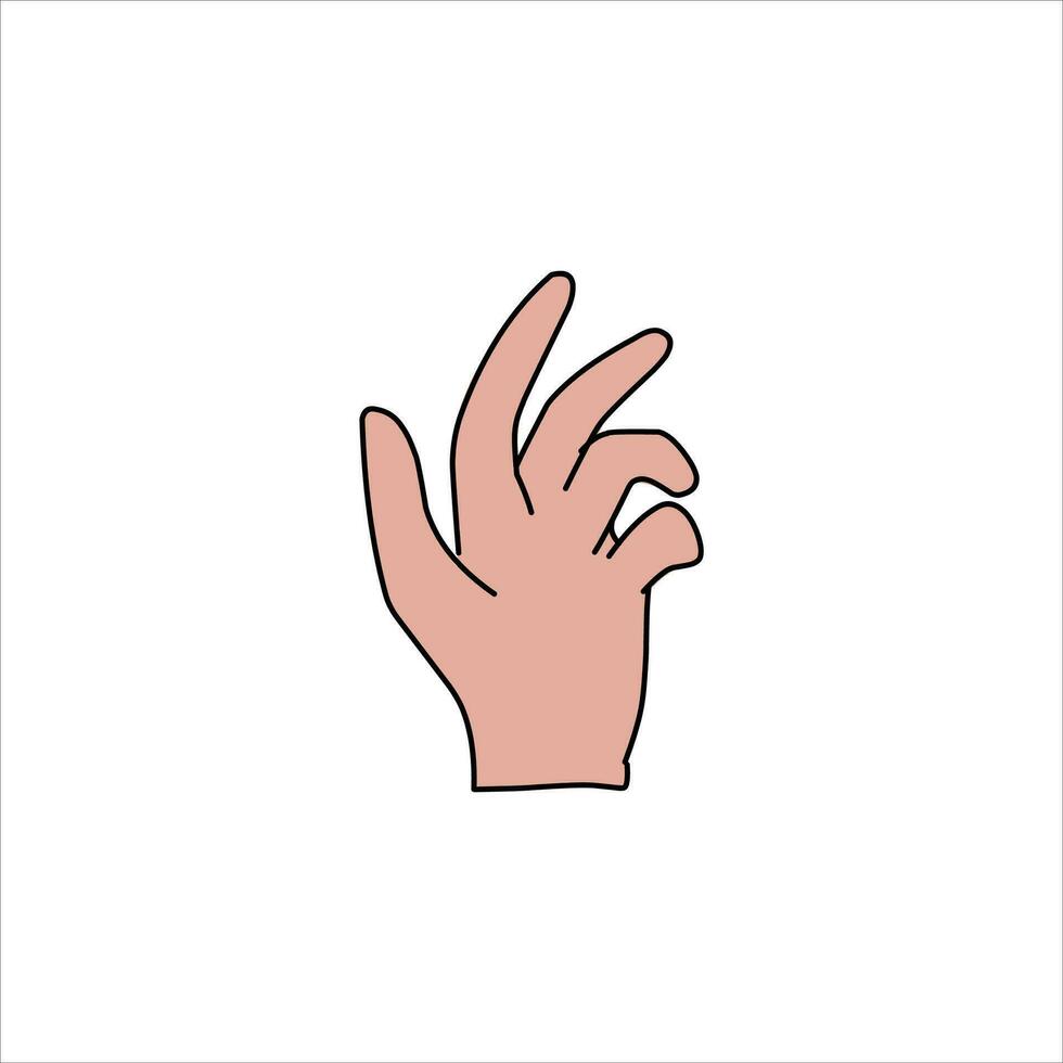 Aquarium Hand vector illustration. Female hands holding and pointing gesture, crossed fingers, fist, peace and thumbs up. Cartoon human palm and wrist vector set. hand sign language for the deaf