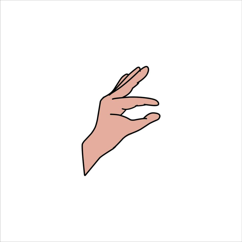 Aquarium Hand vector illustration. Female hands holding and pointing gesture, crossed fingers, fist, peace and thumbs up. Cartoon human palm and wrist vector set. hand sign language for the deaf