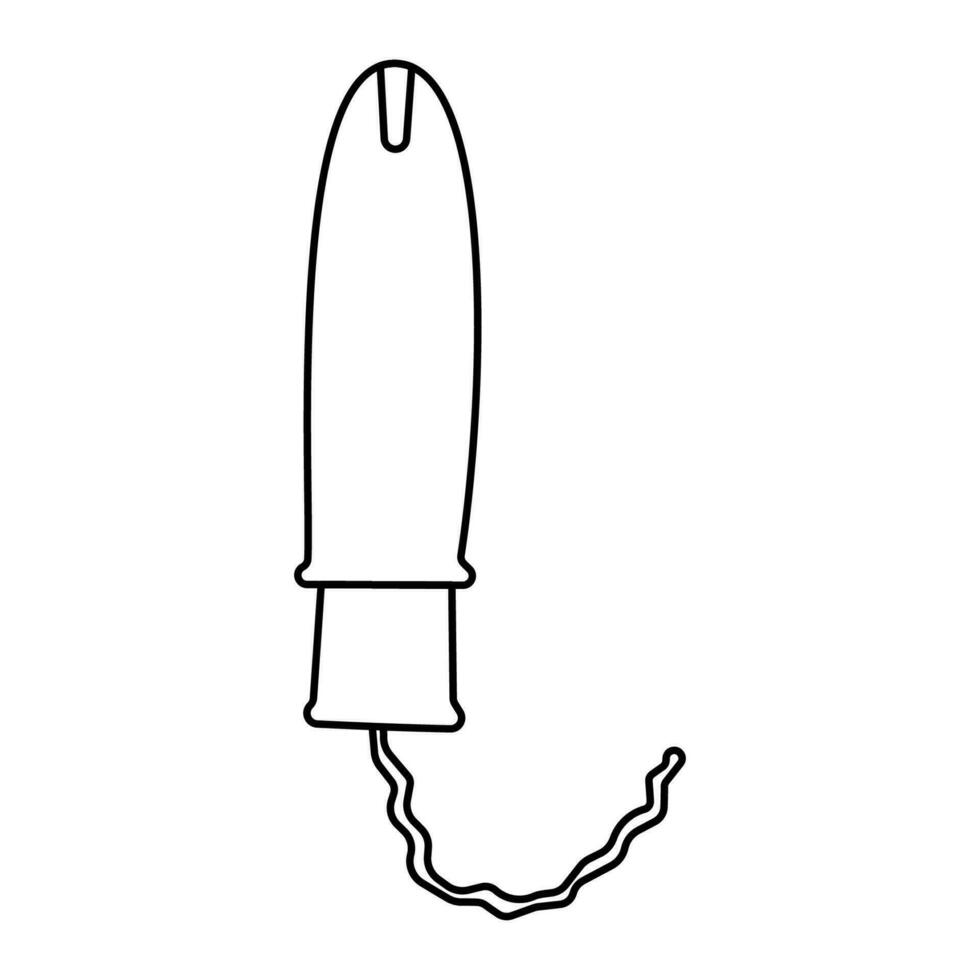 tampon woman period icon element blood applicator vector