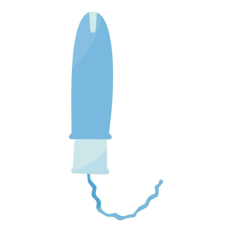 tampon woman period icon element blood applicator vector