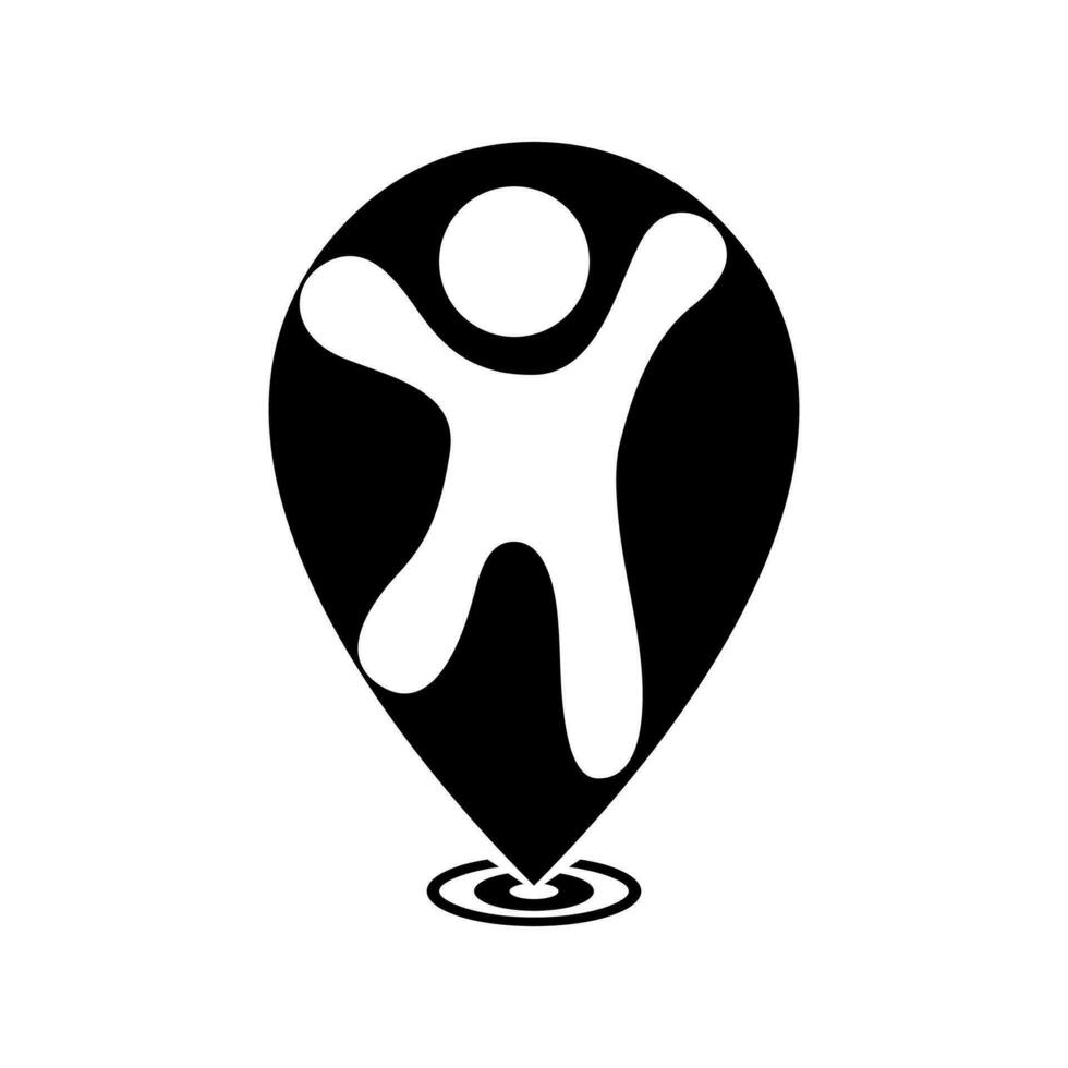 location people icon logo design vector