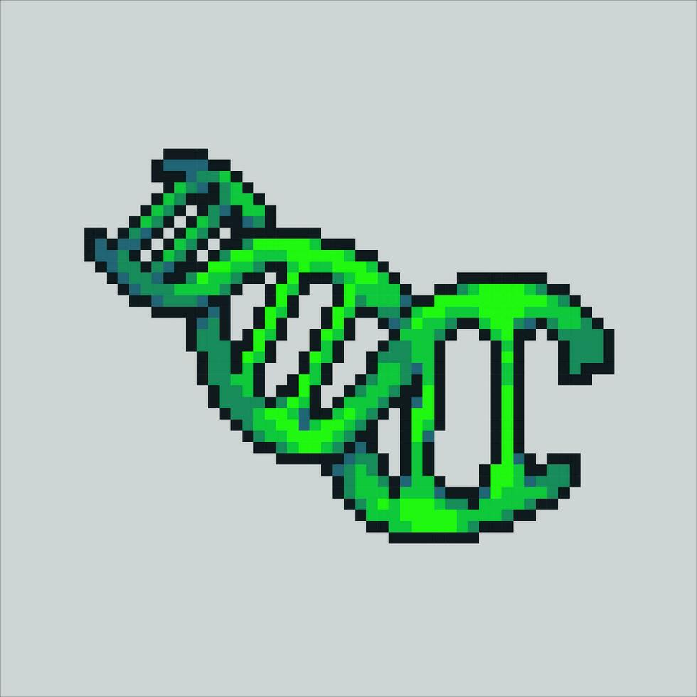 Pixel art illustration DNA. Pixelated dna. DNA human gen medical health pixelated for the pixel art game and icon for website and video game. old school retro. vector