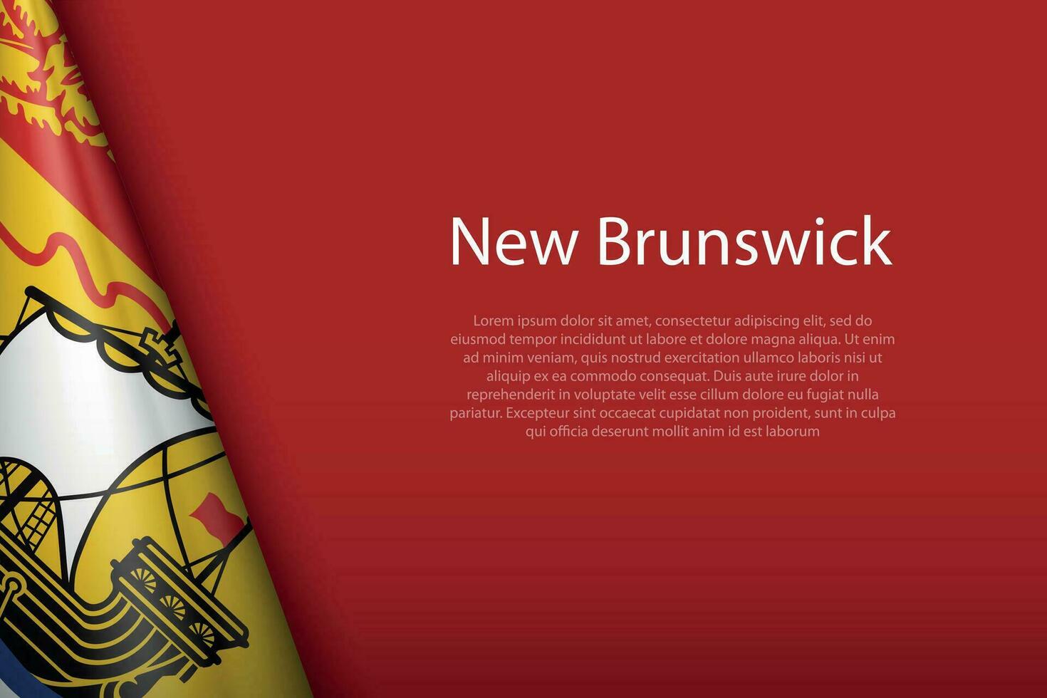 bandera nuevo Brunswick, estado de Canadá, aislado en antecedentes con copyspace vector