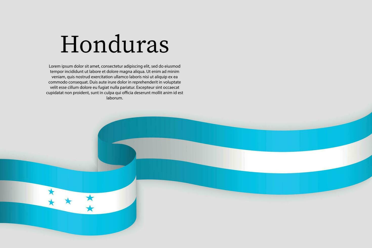 Ribbon flag of Honduras. Celebration background vector