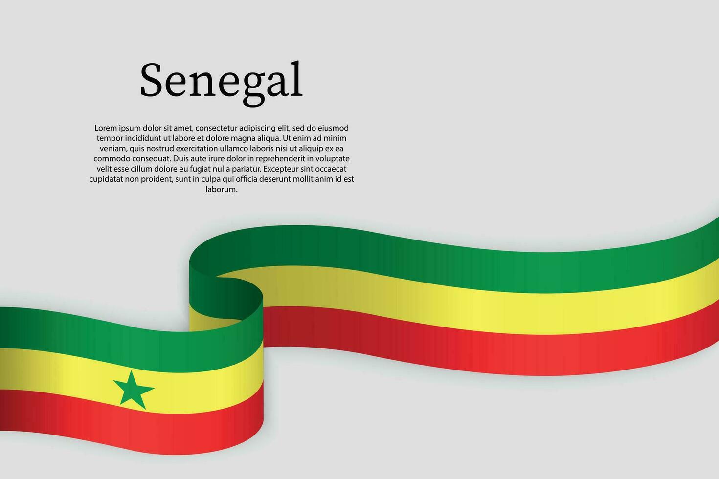 cinta bandera Senegal. celebracion antecedentes vector