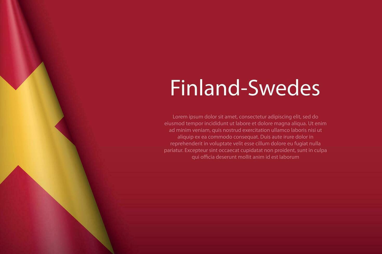 flag of Finland-Swedes, Ethnic group, isolated on background with copyspace vector