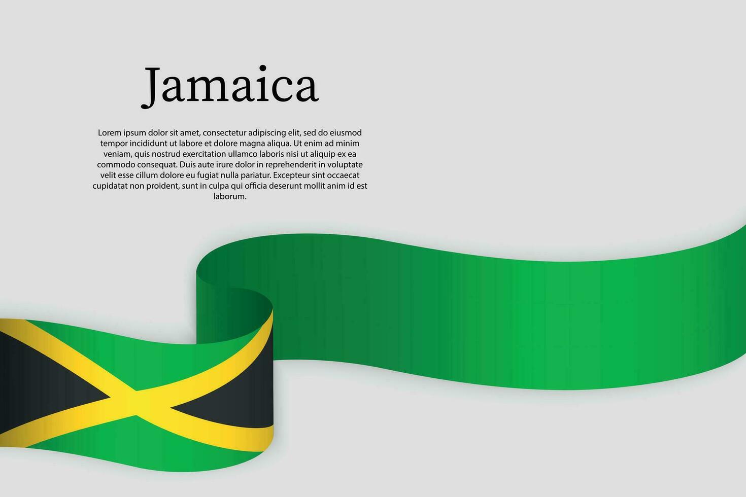 cinta bandera de Jamaica. celebracion antecedentes vector