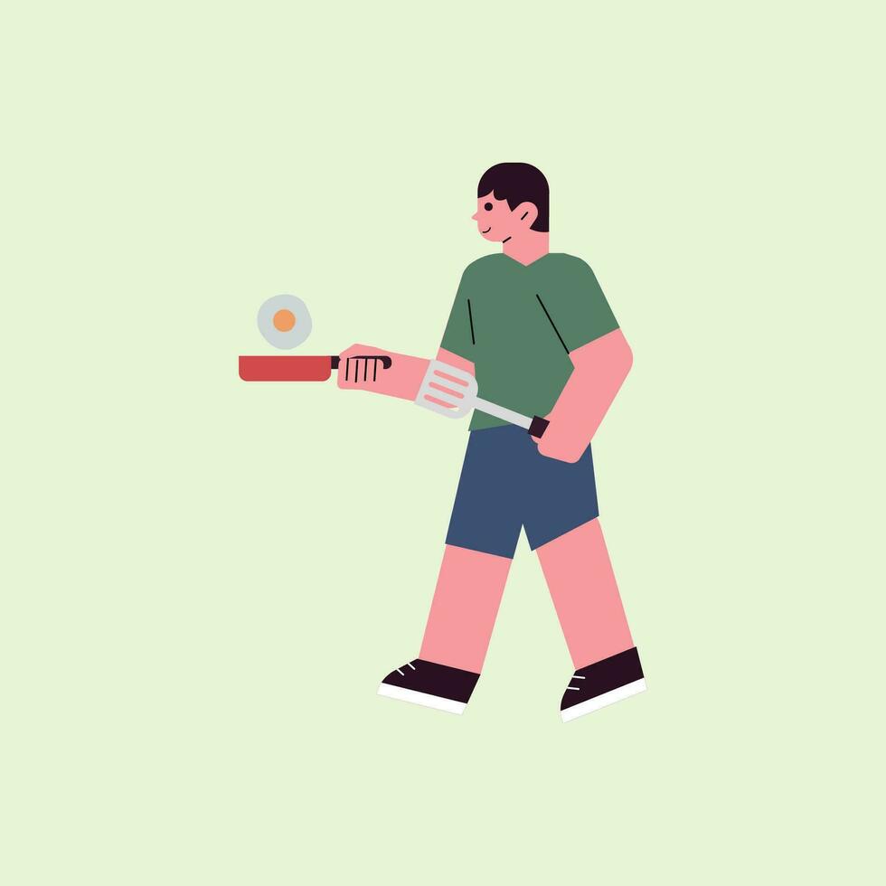 hombre Cocinando ocupaciones vector