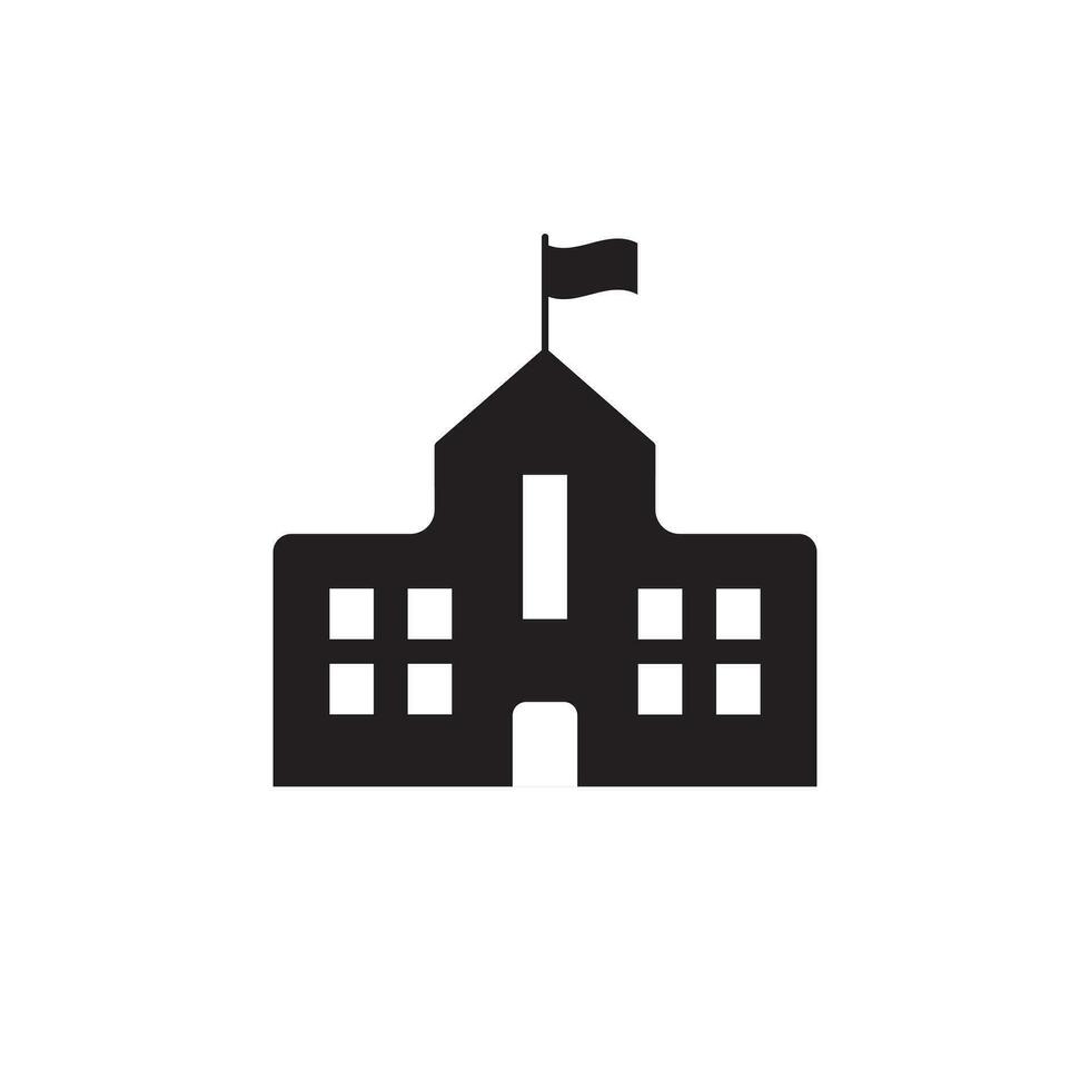 School building vector illustration