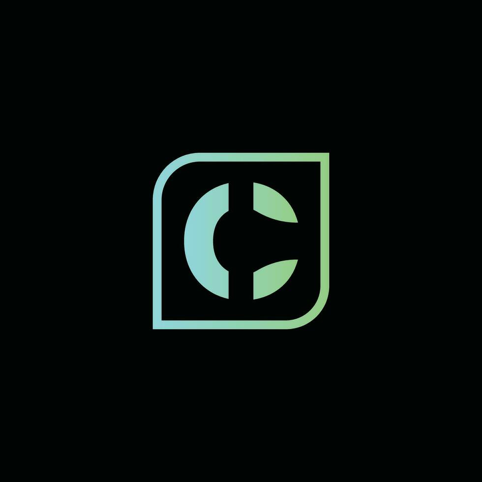 C letter logo design template vector