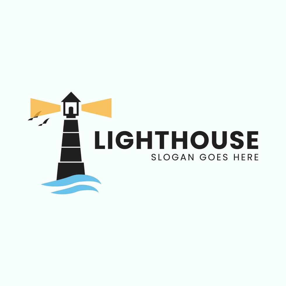 Lighthouse logo design vector