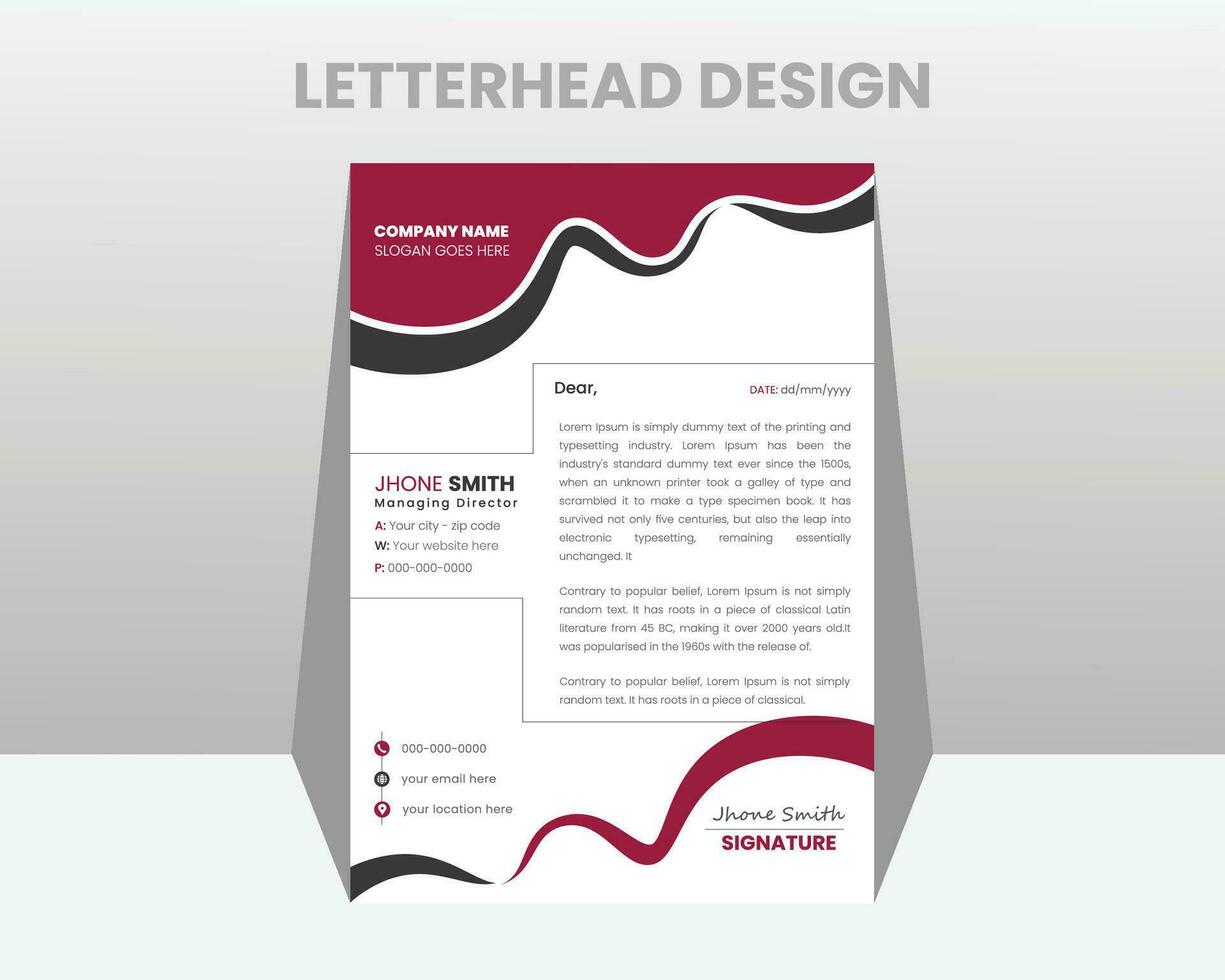 creative modern letter head design template for your project. free vector. vector