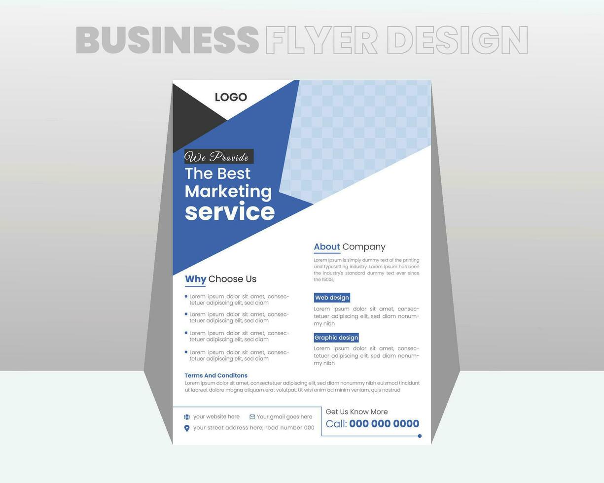 Corporate business flyer template design. A4 size business poster flyer layout for digital marketing. free vector. vector