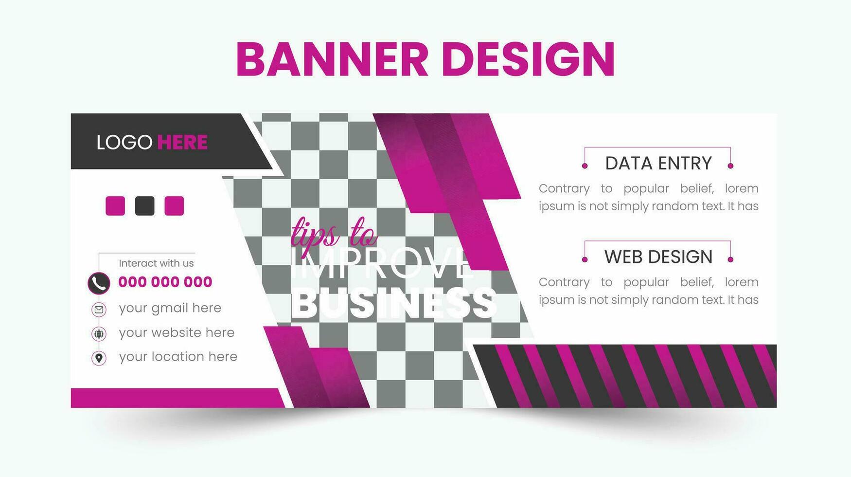 Business banner design with creative shapes.pro vector