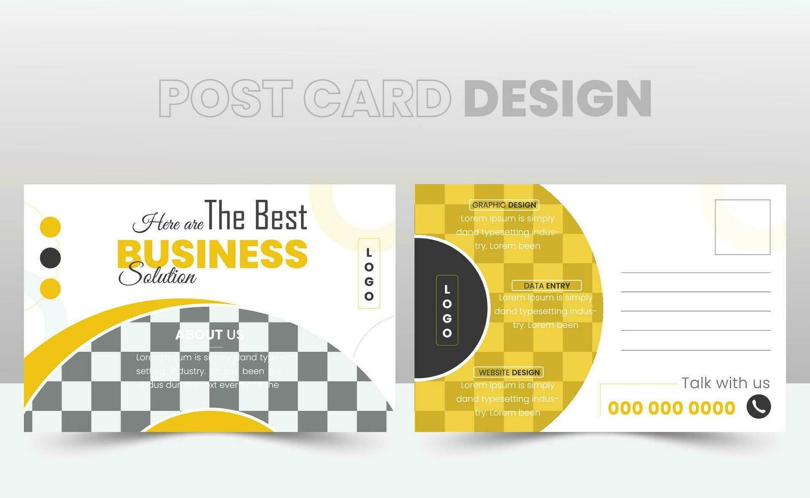 Corporate company postcard design template. EDDM postcard design template.. creative post card pro vector. vector