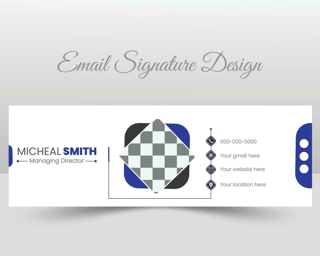 corporate business email signature vector templates. and email footer template pro Vector
