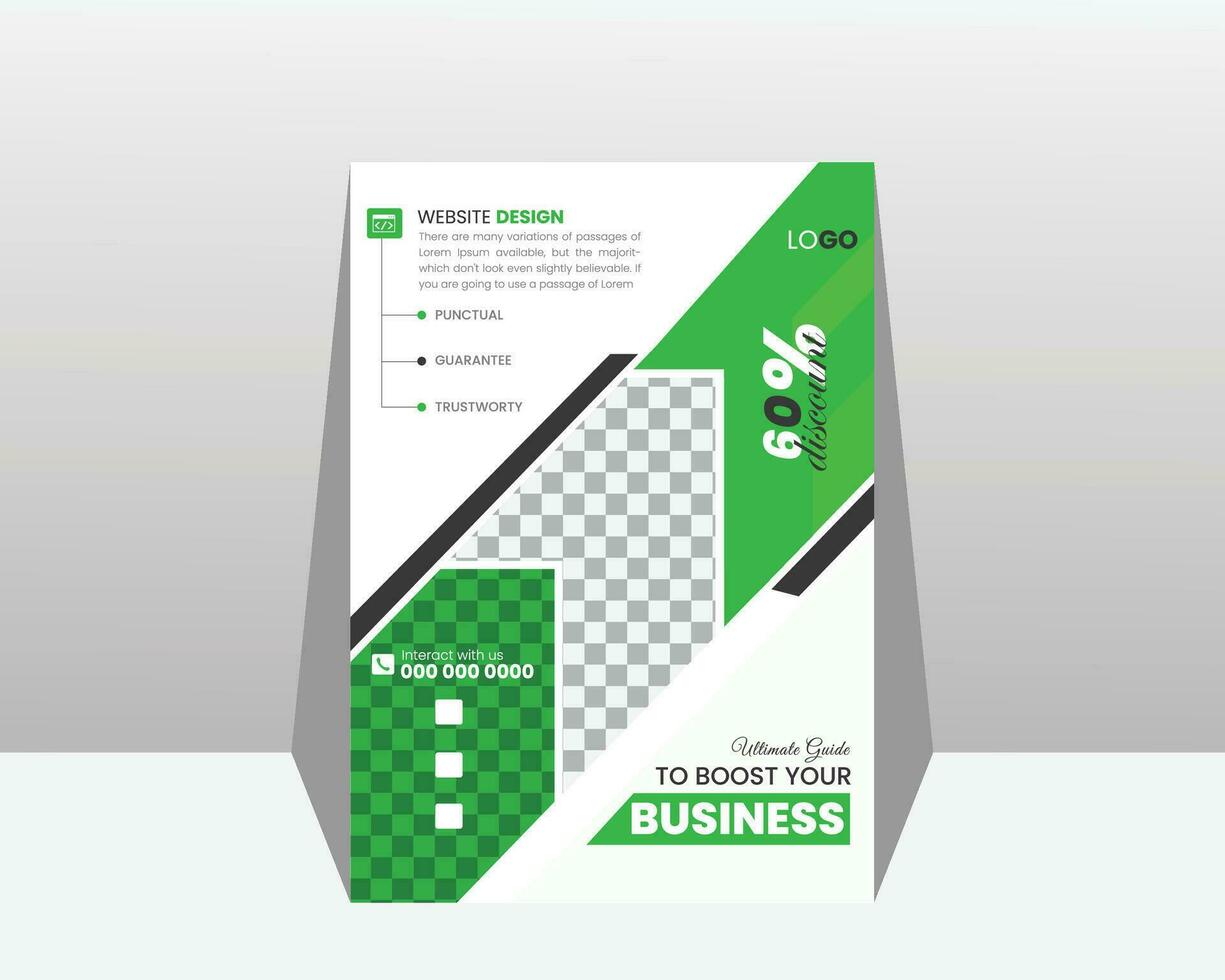 corporate and modern business flyer template with geometric shapes pro vector.. vector