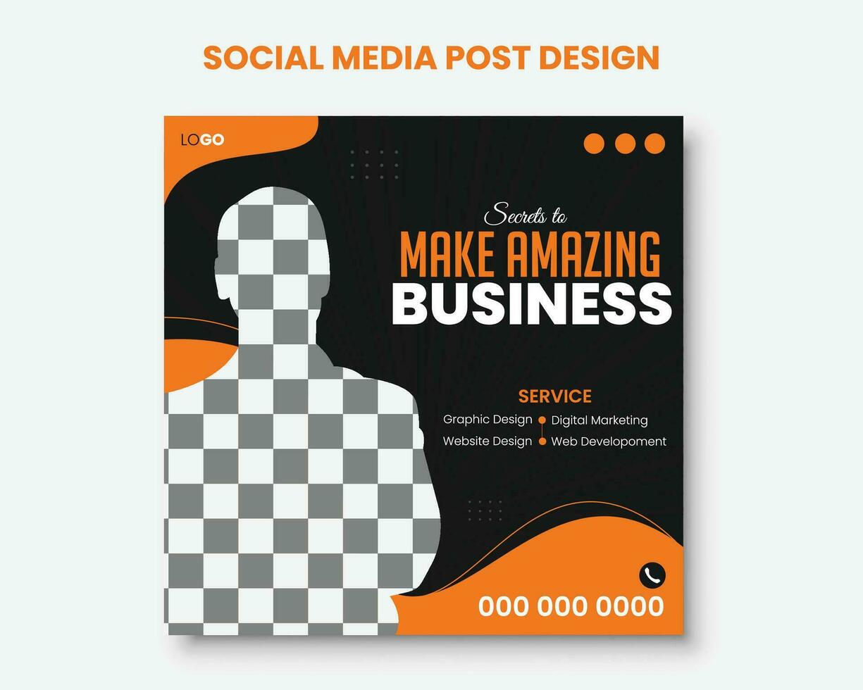 Creative social media post design space for photo. modern social media banner. free vector. vector
