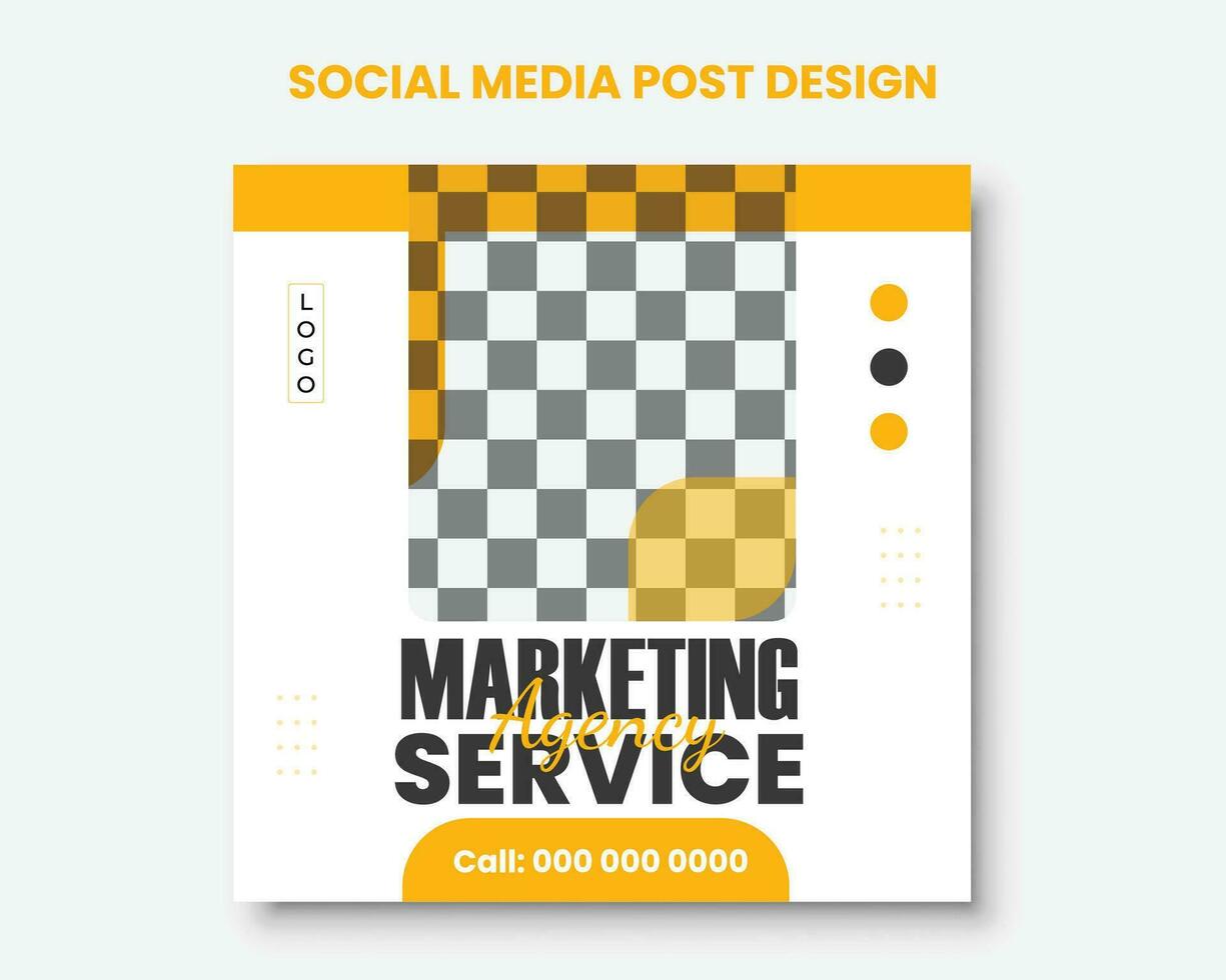 digital marketing social media post design. business marketing social media post template pro Vector