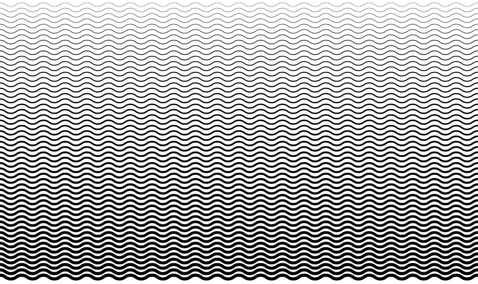 Abstract seamless vector pattern. Halftone wave background. Wavy back backdrop. Monochrome effect vector