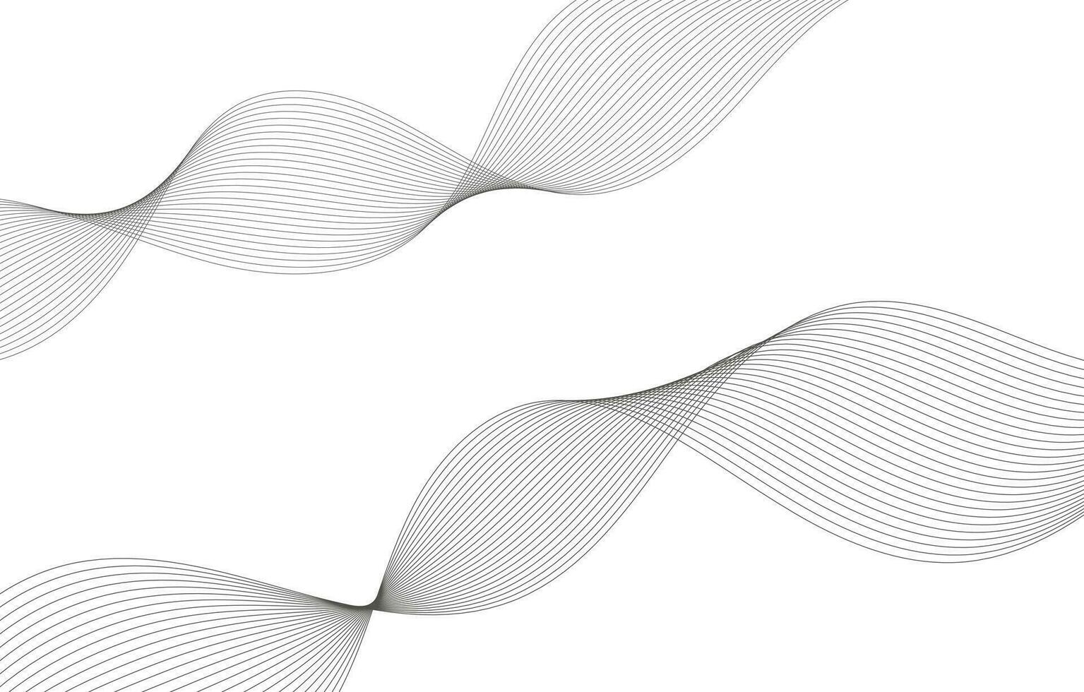 Lines for the Background. Black Stripes on a White Background. Curved Wavy Line, Smooth Stripe. vector