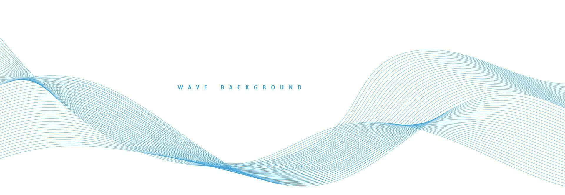 Vector abstract background with dynamic blue waves, lines and particles.