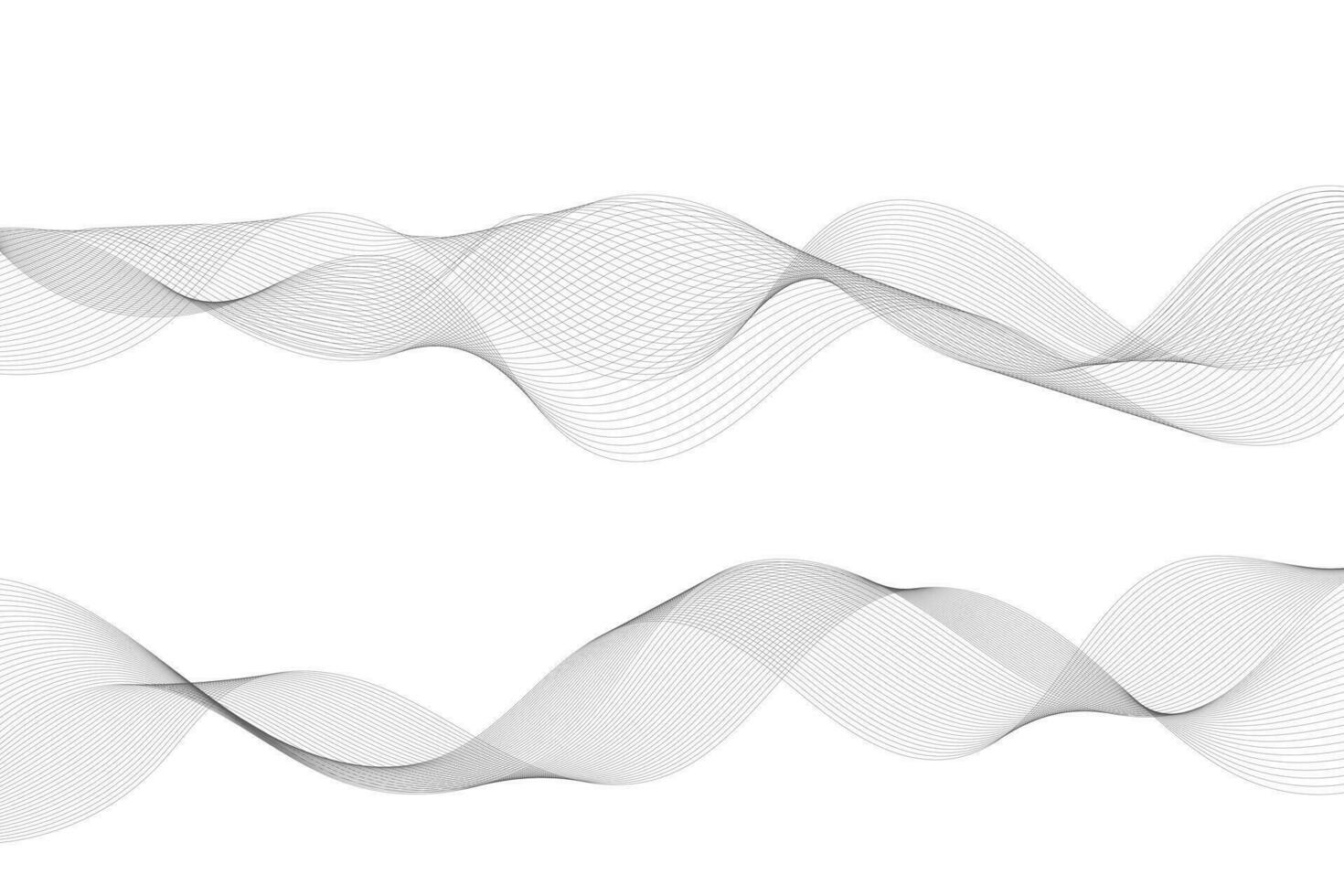 Lines for the Background. Black Stripes on a White Background. Curved Wavy Line, Smooth Stripe. vector