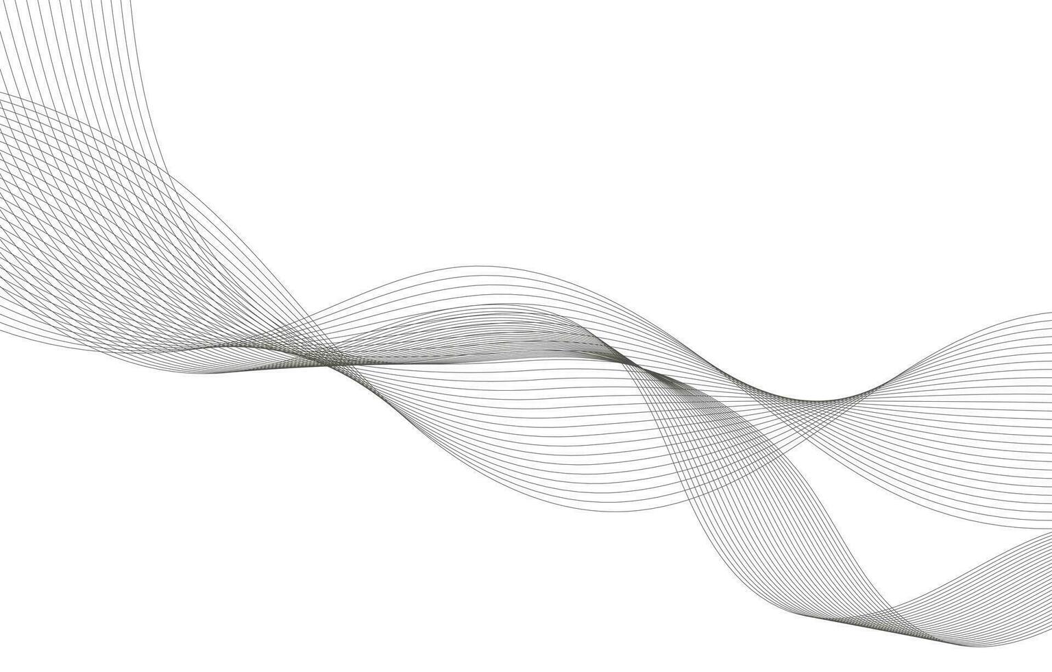 Lines for the Background. Black Stripes on a White Background. Curved Wavy Line, Smooth Stripe. vector