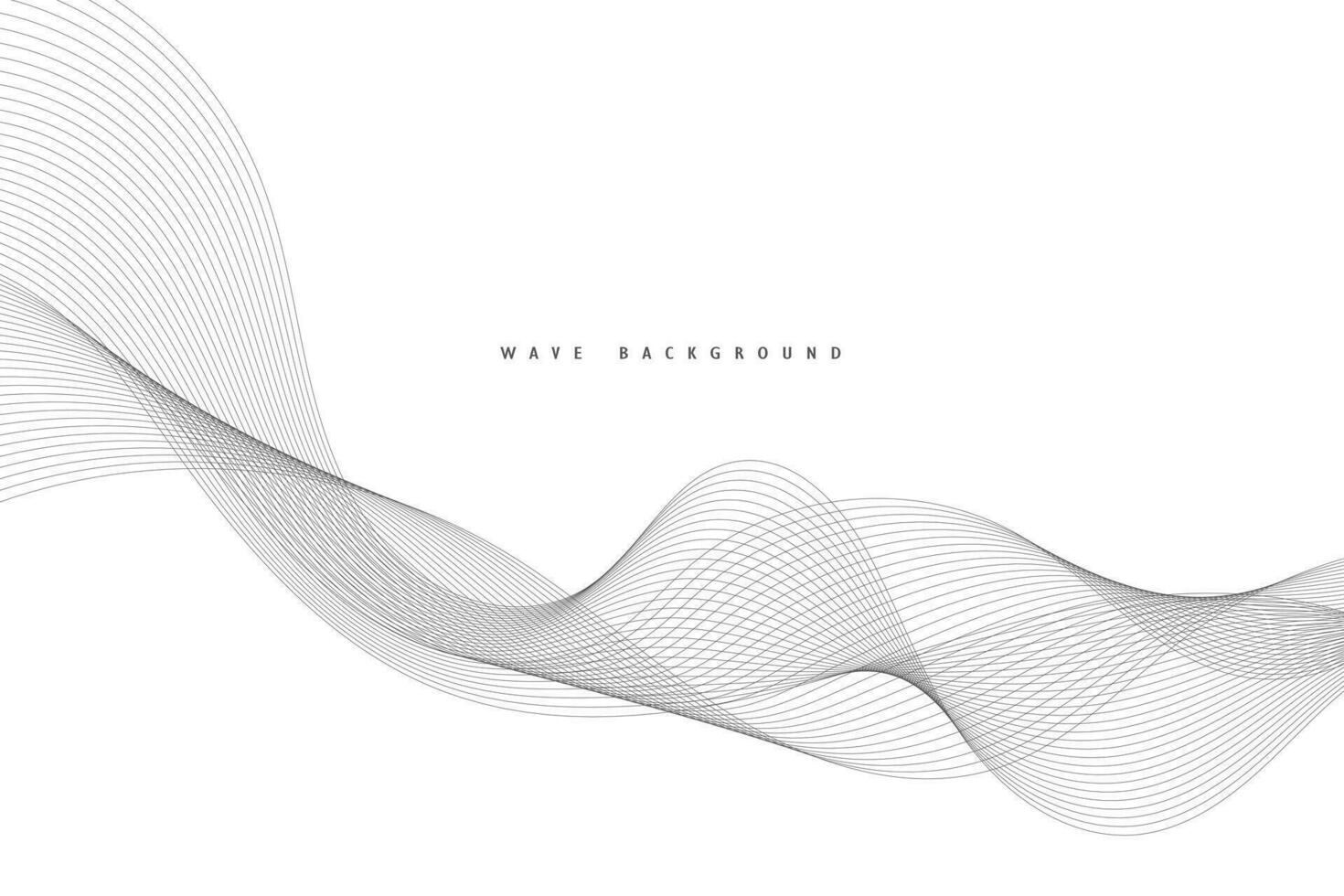 Lines for the Background. Black Stripes on a White Background. Curved Wavy Line, Smooth Stripe. vector