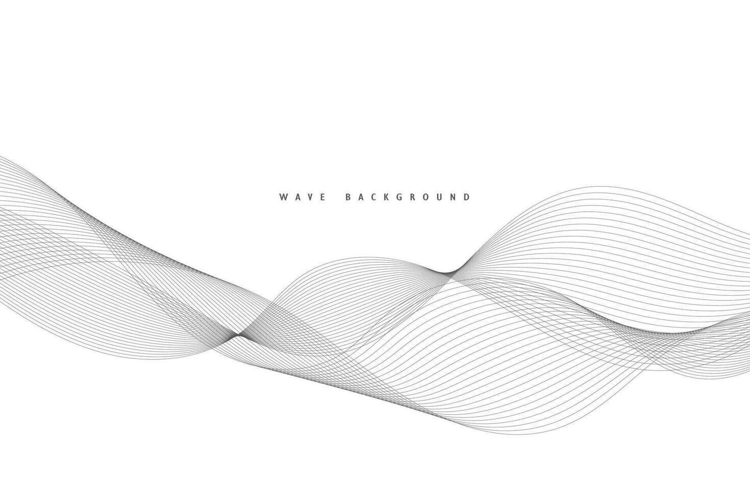 Lines for the Background. Black Stripes on a White Background. Curved Wavy Line, Smooth Stripe. vector