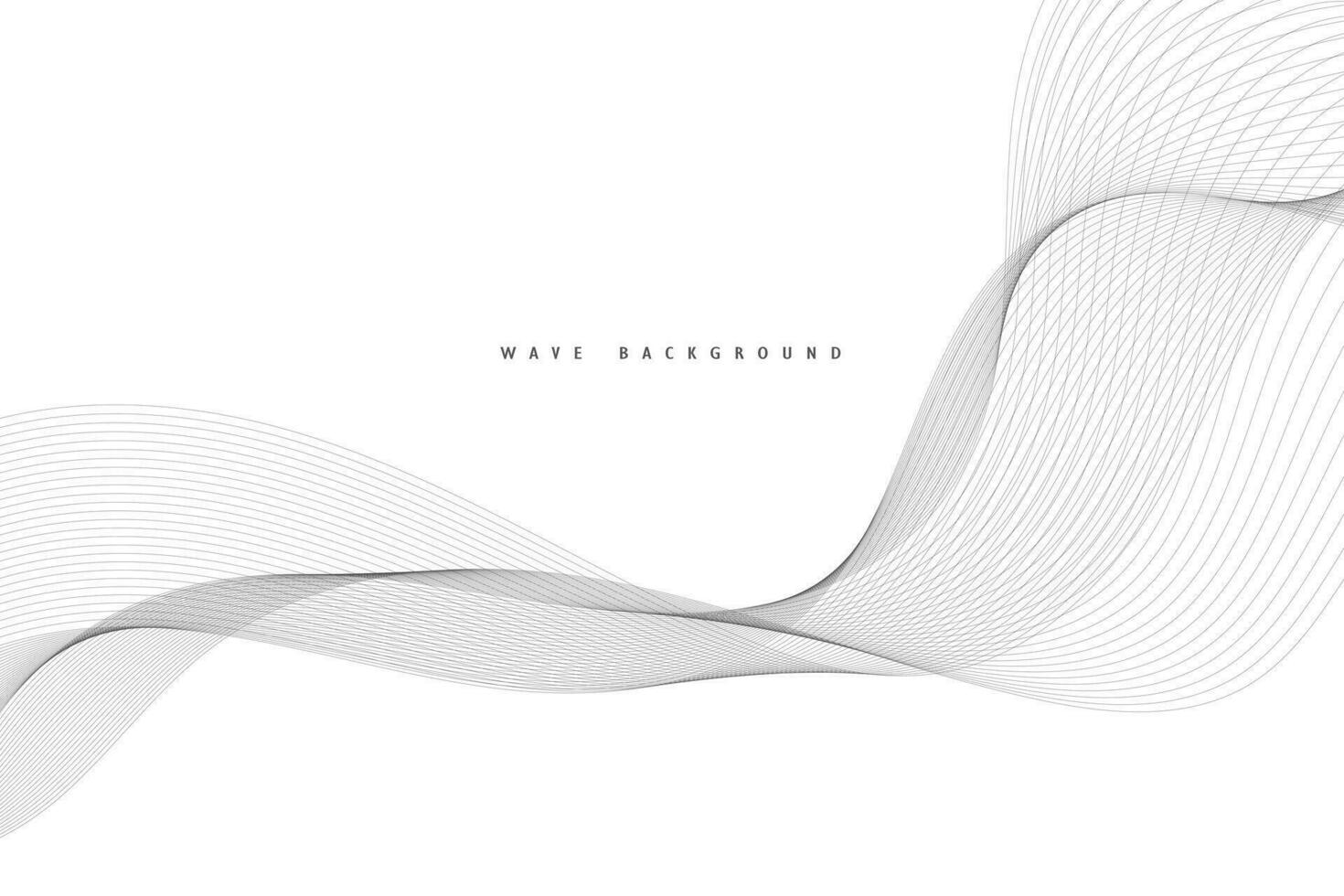 Lines for the Background. Black Stripes on a White Background. Curved Wavy Line, Smooth Stripe. vector