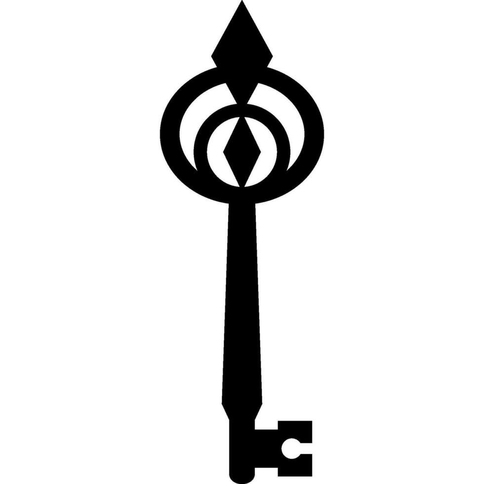 Key black with transparent background vector