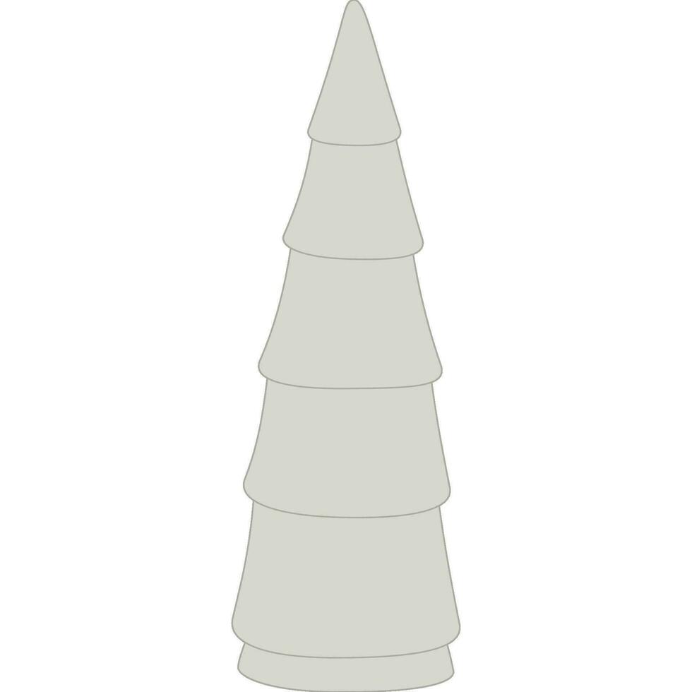 Fir tree, Christmas tree in light gray with a transparent background vector