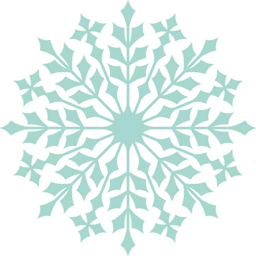 Snowflake green with transparent background vector