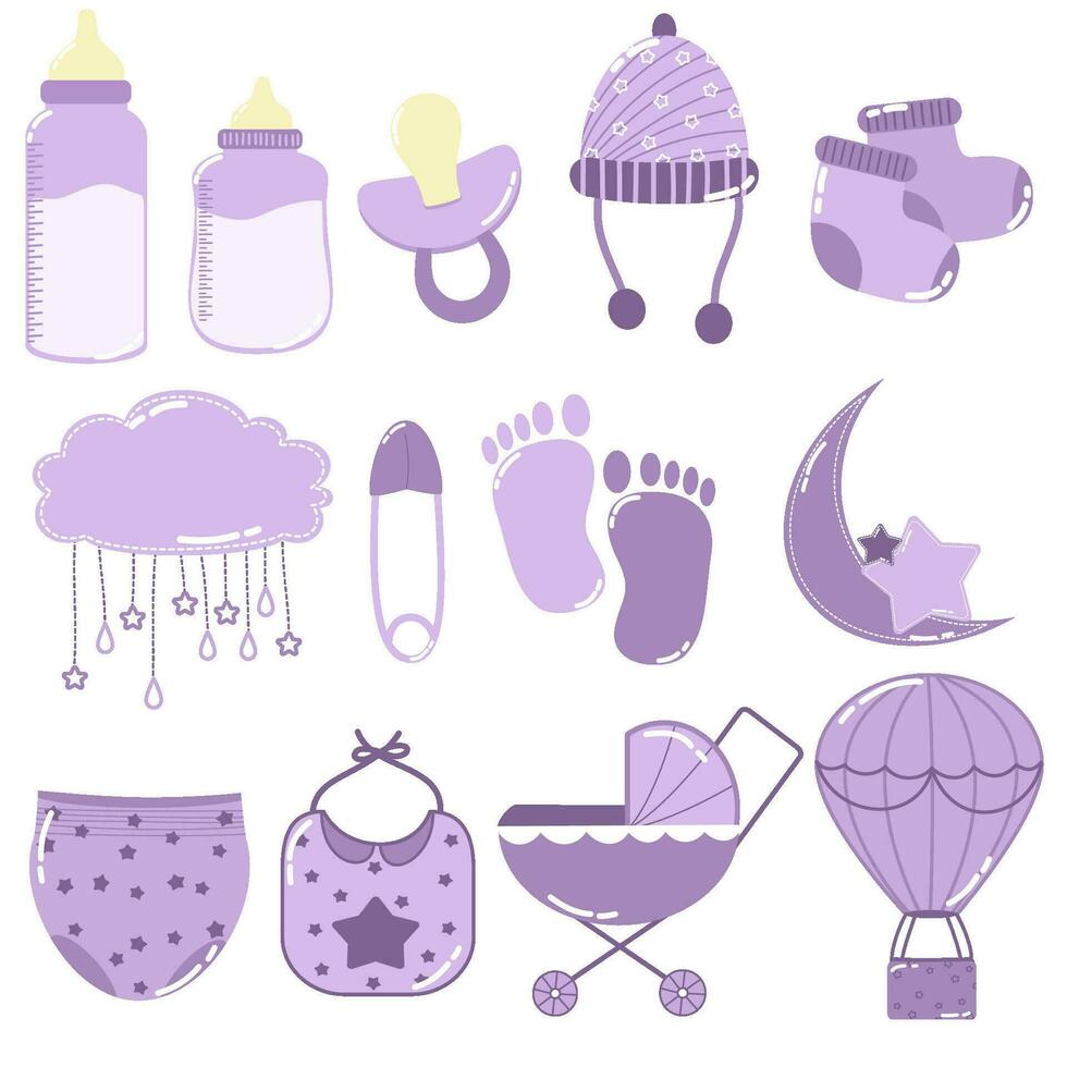 Baby stuff theme vector