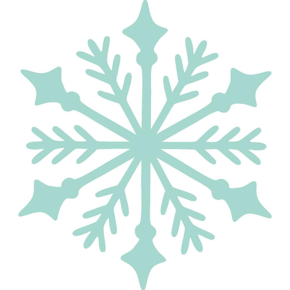 Snowflake green with transparent background vector