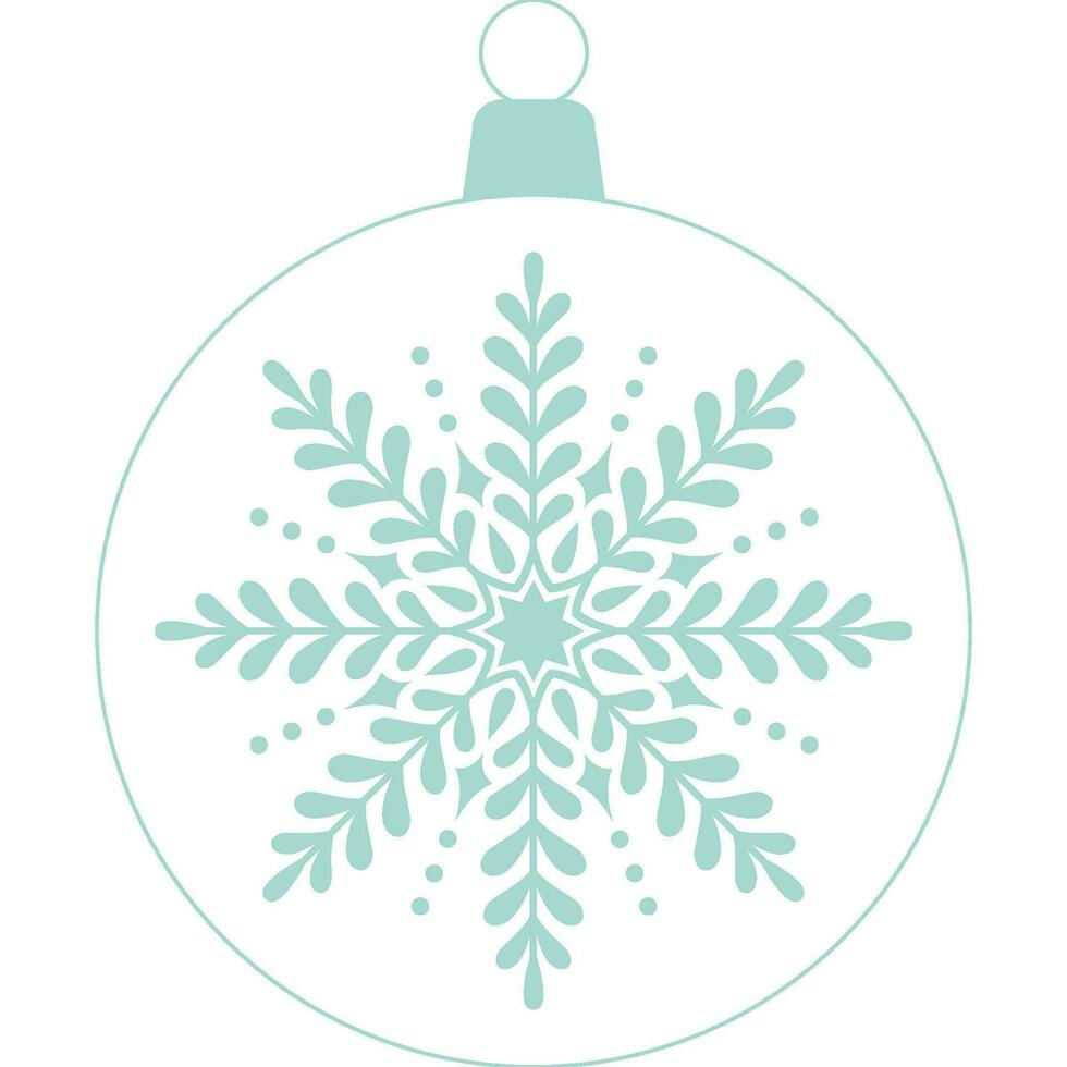 Christmas ball green with transparent background vector