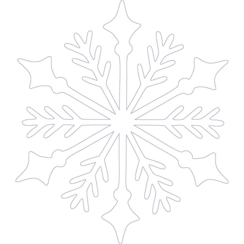 Snowflake purple with transparent background vector