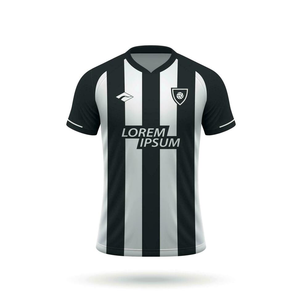 3d realista fútbol jersey vector