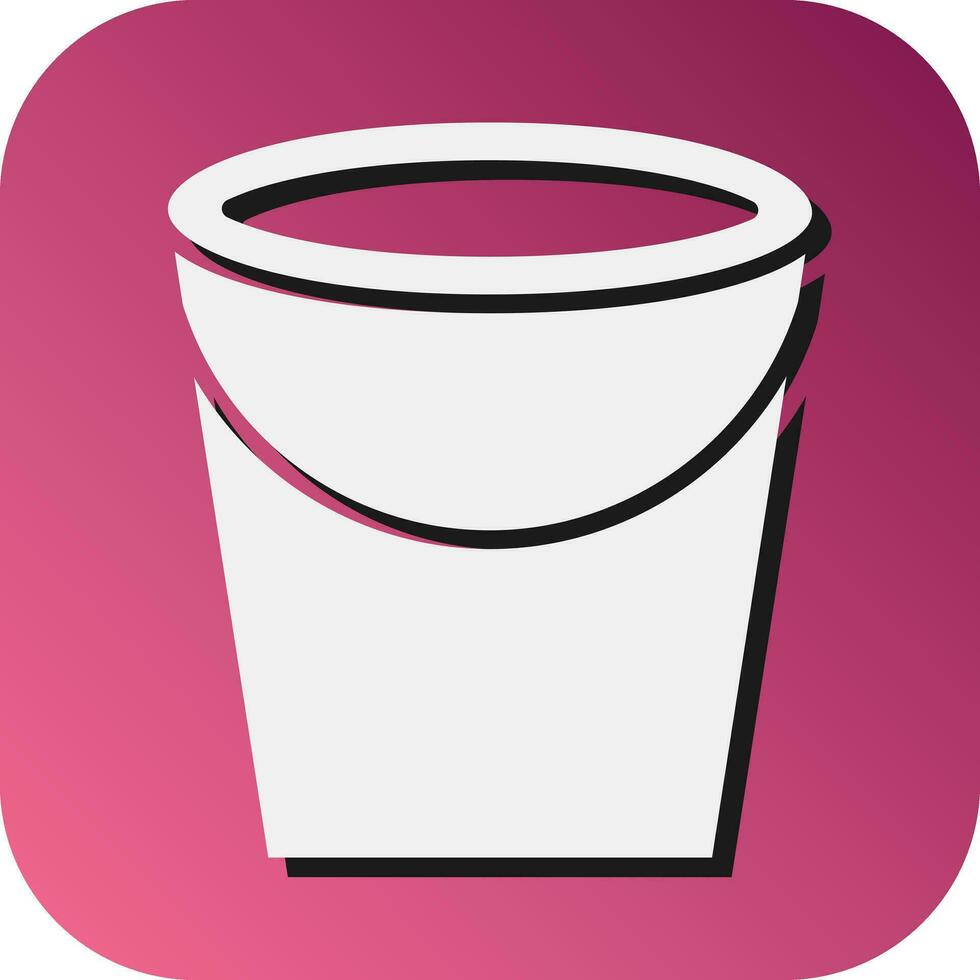 Water Bucket Vector Glyph Gradient Background Icon For Personal And Commercial Use.